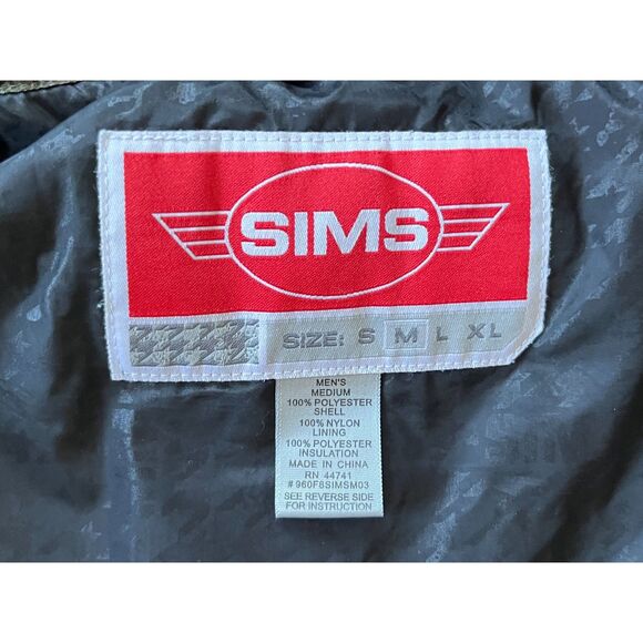 SIMS Black Outdoor Winter Snowboard Jacket Coat   Mens Size Medium - Picture 5 of 12